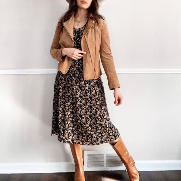 Vintage Dresses & Skirts - Vintage Floral 90’s Short Sleeve Midi Dress